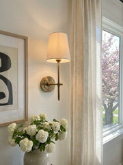 Bryant Classic Fabric Shade Wall Sconce Elegant Style - Bedroom Bedside Lighting
